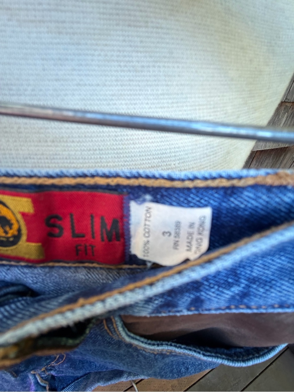 Vintage Lawman Western shorts blue jean brown faux suede pockets Sz 3 XS. - Picture 7 of 7